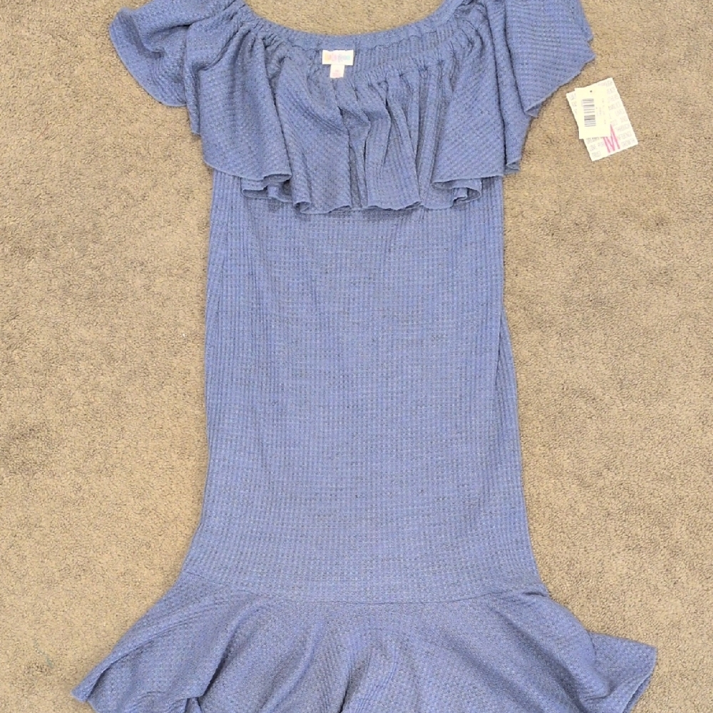 LuLaRoe Textured Knit Sweater in Blue